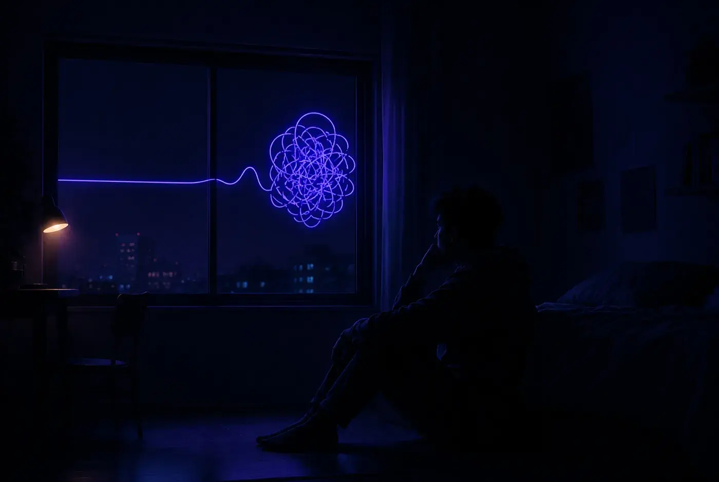 Thoughtful man pausing before reacting emotionally in a close relationship
